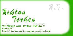 miklos terhes business card